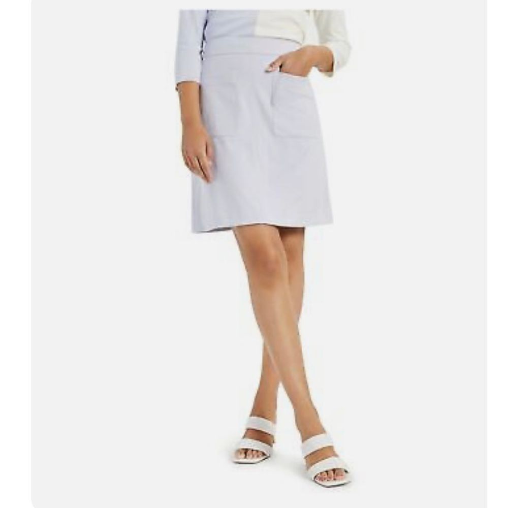 NWT Alfani Lilac Lavender Purple Microfiber Soft Straight Pencil Pockets Skirt X